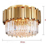 Phube Lighting Gold Crystal Ceiling Light Luxury Modern Bedroom LED Lustres De Cristal Home Indoor Lighting Fixtures