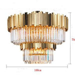 Phube Lighting Gold Crystal Ceiling Light Luxury Modern Bedroom LED Lustres De Cristal Home Indoor Lighting Fixtures