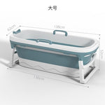 Portable 138cm Adult Bath Tub Barrel Sweat Steaming Bathtub Plastic Thicken Folding Bathtub Home Massage Spa Sauna