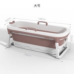 Portable 138cm Adult Bath Tub Barrel Sweat Steaming Bathtub Plastic Thicken Folding Bathtub Home Massage Spa Sauna