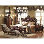 Real leather very luxurious king 1.8m bed кожаная кровать lit en cuir GF27.1