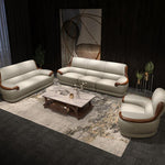 Nordic leather sofa Italian top leather corner modern living room