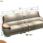 Nordic leather sofa Italian top leather corner modern living room