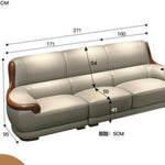 Nordic leather sofa Italian top leather corner modern living room