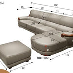Nordic leather sofa Italian top leather corner modern living room