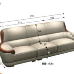 Nordic leather sofa Italian top leather corner modern living room